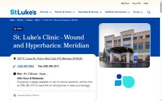 St. Luke's Clinic - Wound and Hyperbarics: Meridian