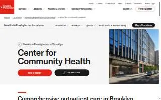 Center for Community Health at NewYork-Presbyterian Brooklyn Methodist Hospital website