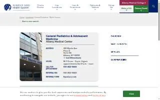General Pediatrics & Adolescent Medicine of Albany website