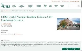 UHS Heart & Vascular Institute Johnson City website