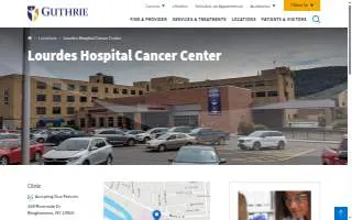 Guthrie Lourdes Hospital Cancer Center website