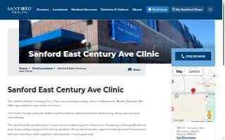 Sanford East Century Ave Clinic website