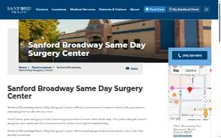 Sanford Broadway Same Day Surgery Center website