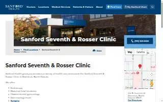 Sanford Seventh & Rosser Clinic website