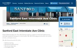 Sanford East Interstate Ave Clinic website