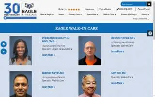 Eagle Walk-In Care website