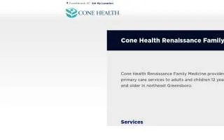 Cone Health Renaissance Family Medicine website
