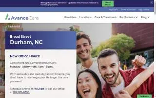 Durham Family Medicine website