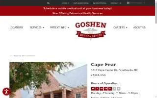 Goshen Medical Center - Cape Fear Office website