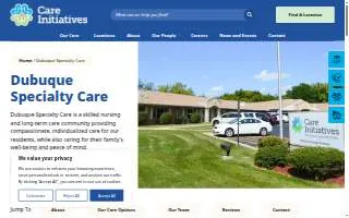 Dubuque Specialty Care website
