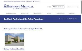 Bethany Medical at Peters Court - Dr. Mark Arvind & Dr. Priya Paruchuri website
