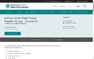 Atrium Health Wake Forest Baptist Urology - Gatewood website