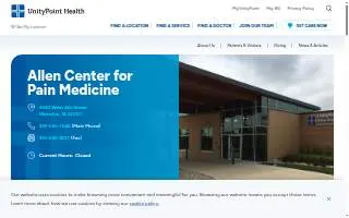 Allen Center for Pain Medicine website
