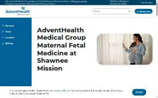 AdventHealth Medical Group Maternal Fetal Medicine at Shawnee Mission website