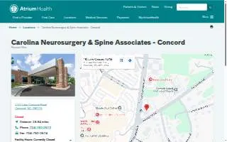 Carolina Neurosurgery & Spine Associates website