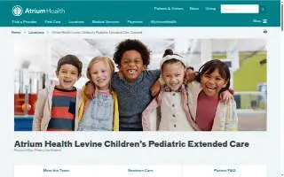 Atrium Health Levine Children’s Pediatric Extended Care Concord website