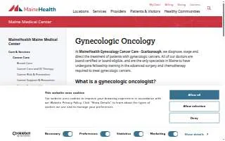 MaineHealth Gynecology Cancer Care - Scarborough website