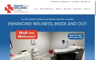 Health and Wellness Clinic at Lexington Diagnostic Center website