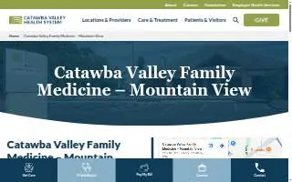 Catawba Valley Family Medicine - Mountain View website