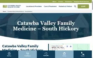 Catawba Valley Family Medicine - South Hickory website