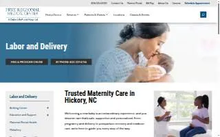 Frye Regional Birthing Center website