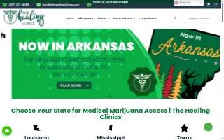 The Healing Clinics Lake Charles Medical Marijuana Doctors website