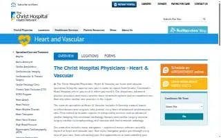 The Christ Hospital Physicians - Heart & Vascular website
