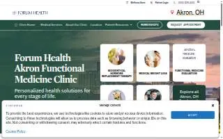 Forum Health Akron website