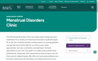 Pediatrics - Menstrual Disorders Clinic at Boston Medical Center