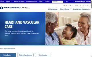 UMass Memorial Medical Center Heart and Vascular Center of Marlborough website