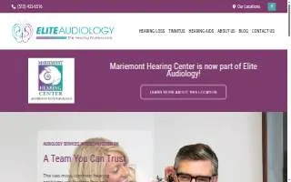 Elite Audiology - Hamilton website