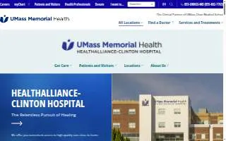 U Mass Memorial Health Care website