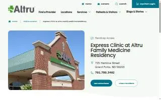 Express Clinic at Altru Family Medicine Residency website