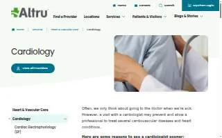 Altru's Cardiology website