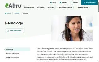 Altru's Neurology website
