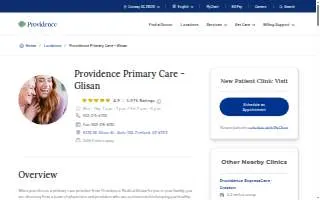 Providence Primary Care - Glisan website