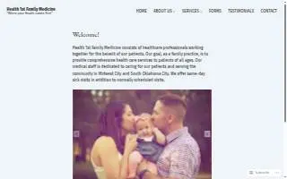 Health 1st Family Medicine, PLLC website