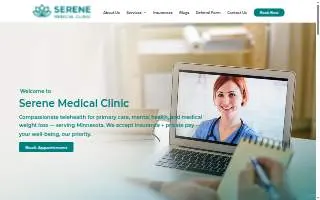 Serene Medical Clinic website