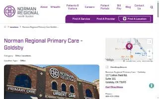 Norman Regional Primary Care - Goldsby website