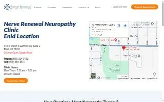Nerve Renewal Neuropathy Clinic of Enid website