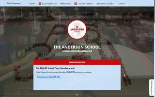 The Anderson School of New York website