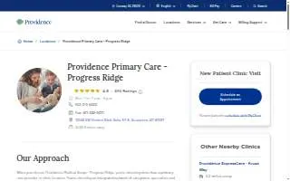 Providence Primary Care - Progress Ridge website