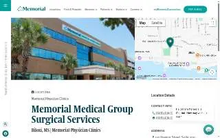 Memorial Medical Group Surgical Services website