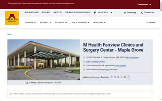 M Health Fairview Rehabilitation Services Sports and Physical Therapy - Maple Grove