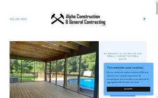 Alpha Construction General Contractors website