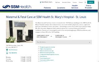 Maternal & Fetal Care at SSM Health St. Mary's Hospital - St. Louis