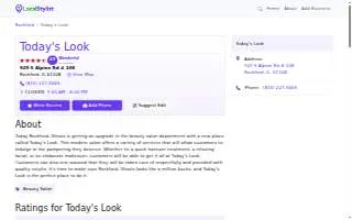 Today's Look Salon website