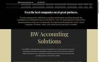 BW Accounting Solutions website