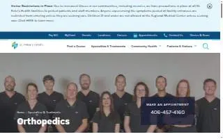 St. Peter's Health Orthopedics website