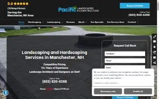 Pacific Landscaping & Construction website